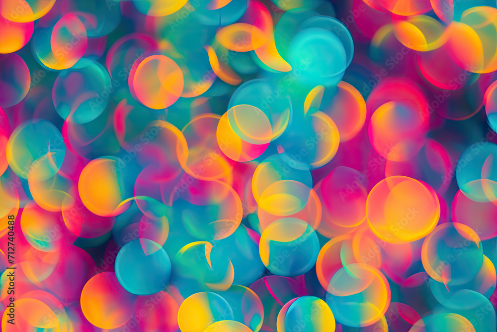 Abstract Fluorescent Color Fusion Background