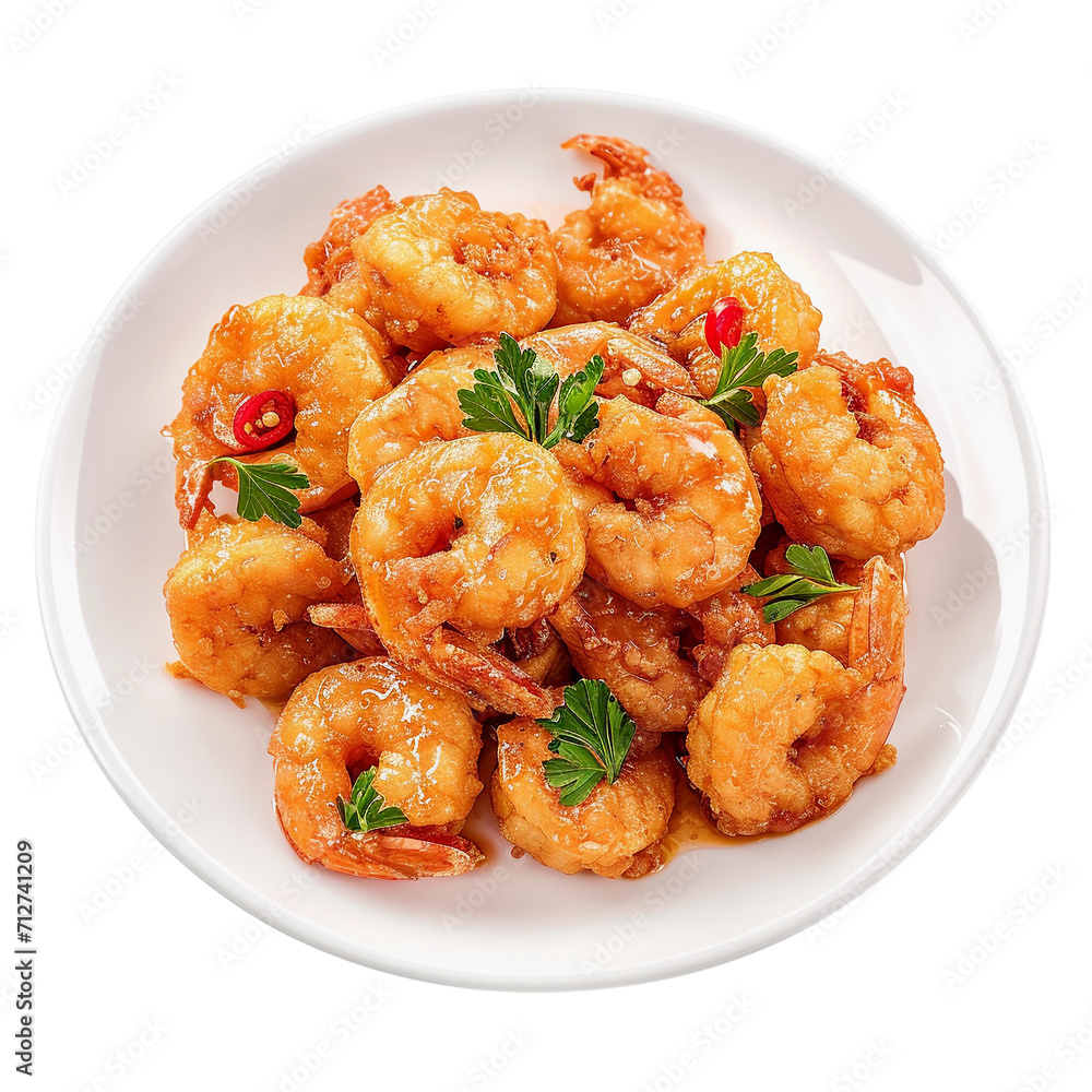 fried shrimps isolated on transparent background fried shrimps isolated on transparent background