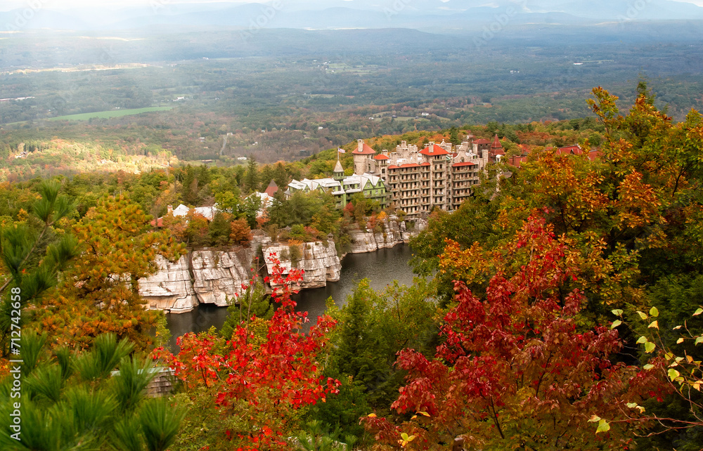 Mohonk Mountain House in Autumn, Color in Hudson Valley