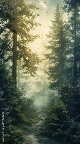 Winding Path Cutting Through a Dense Forest © LabirintStudio