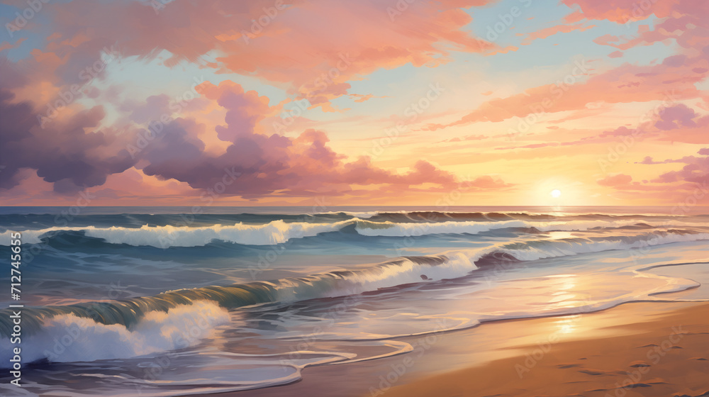 Sunset Serenity at the Seashore