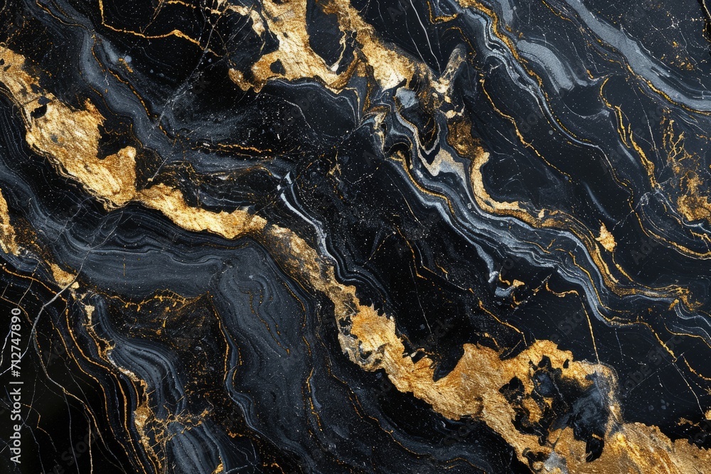 Black and Gold Marble With Gold Accents Black and Gold Marble With Gold Accents