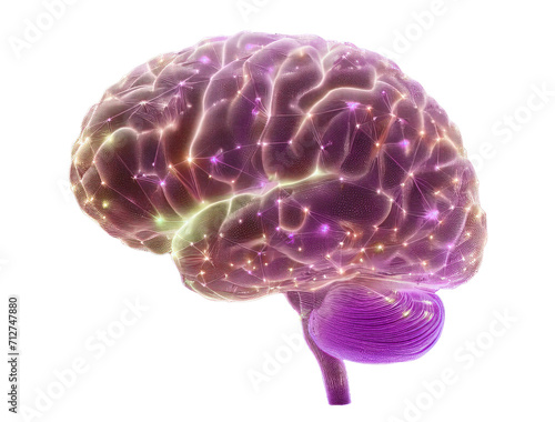 Brain Technology Synapses Isolated Transparent Background