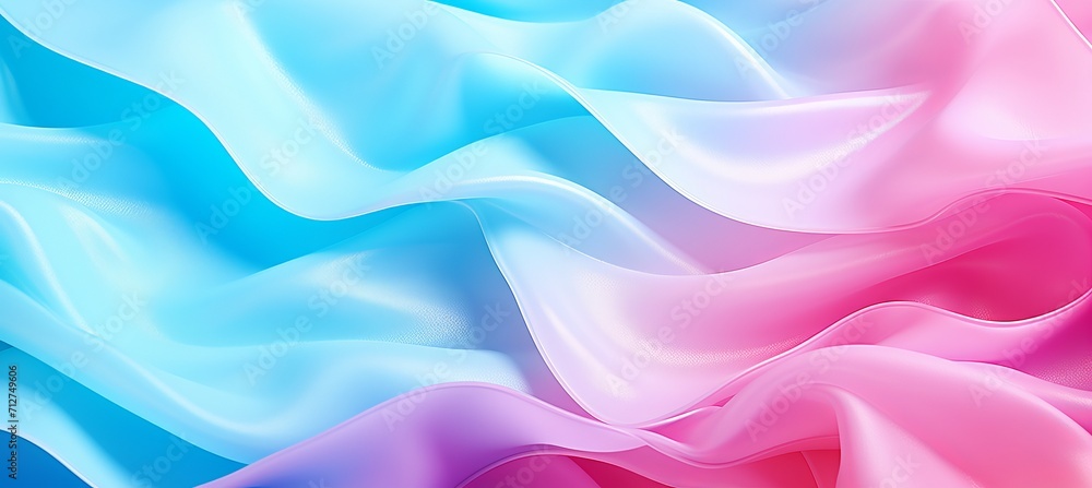 Obraz premium Colorful rainbow liquid pastel wavy melted plastic texture wrinkle silicone sheet background