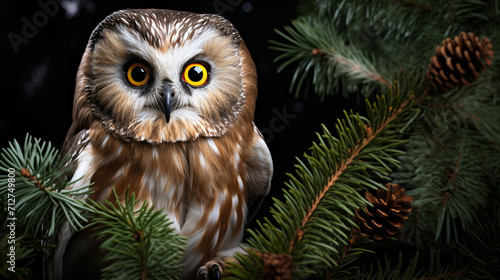 owl sitting on a branch , Generate AI