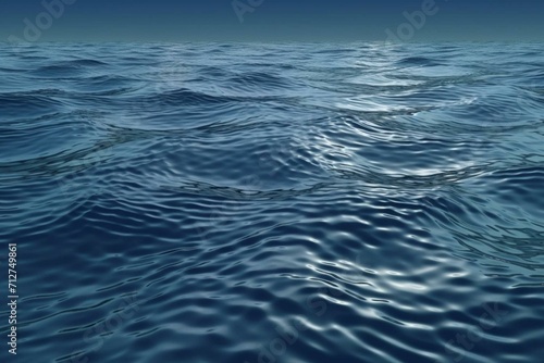3D render of water with waves and ripples. Generative AI