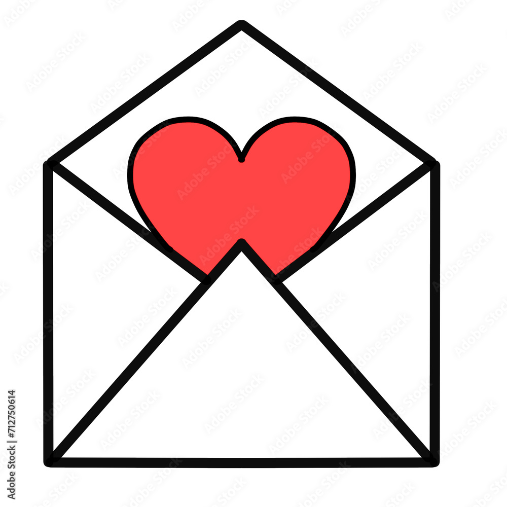 Love Letter. Sweet love letter in an envelope. Valentines Day Love Letter. Sweet love letter in an envelope. Valentines Day