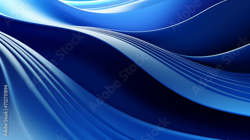 abstract blue background with waves , Generate AI