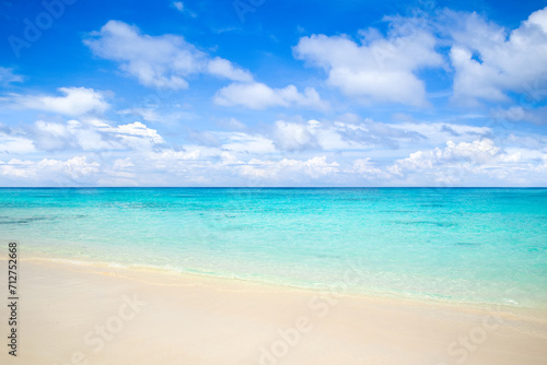 Fototapeta Naklejka Na Ścianę i Meble -  Beautiful landscape of the sandy beach, Saadiyat island, United Arab Emirates