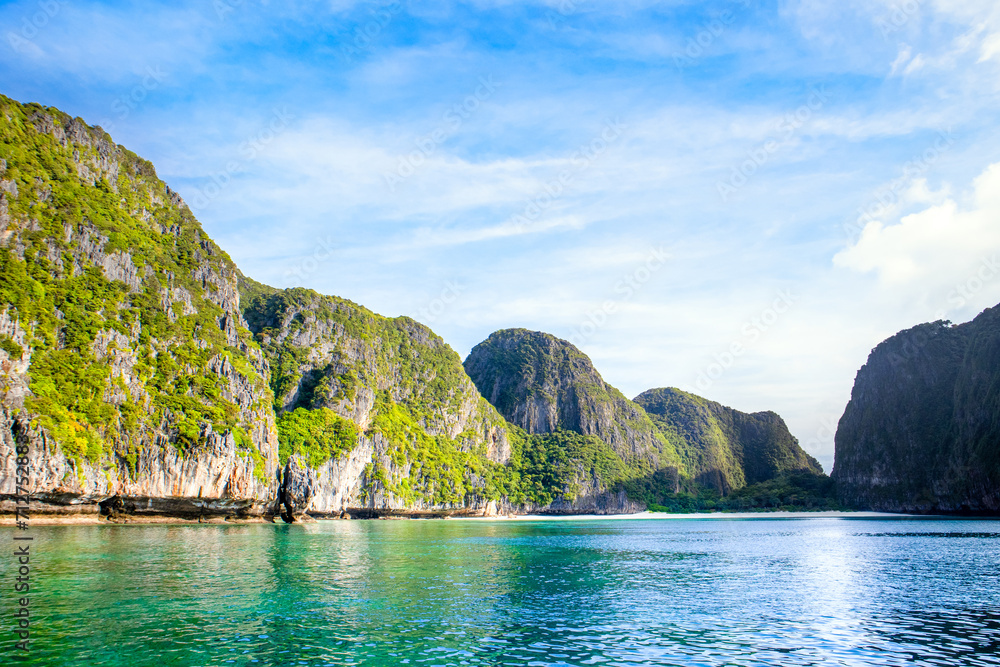 Beautiful landscape of the Maya Bay in the Phi Phi Islands, Thailand