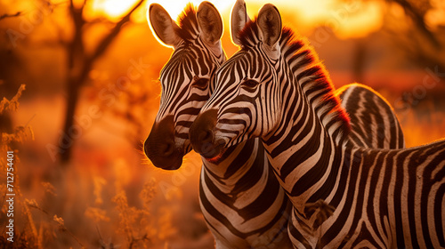 couple zebra in zoo , Generate AI © VinaAmeliaGRPHIC