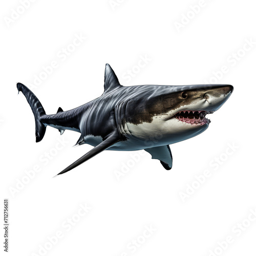 Full Body Shark Isolated on Transparent Background - Royalty-Free Illustration © Nika
