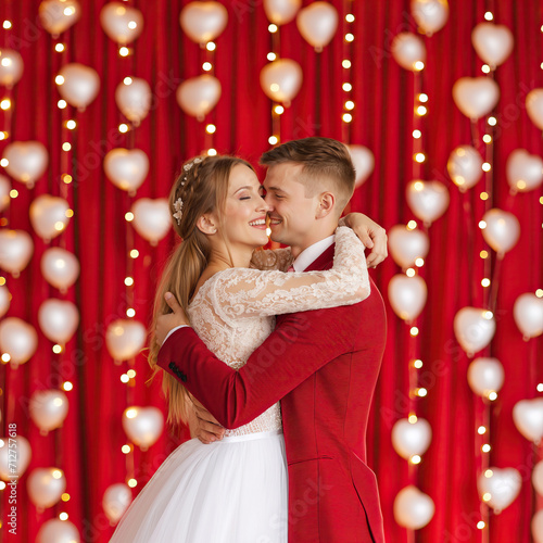 couple celebrating dancing at the wedding