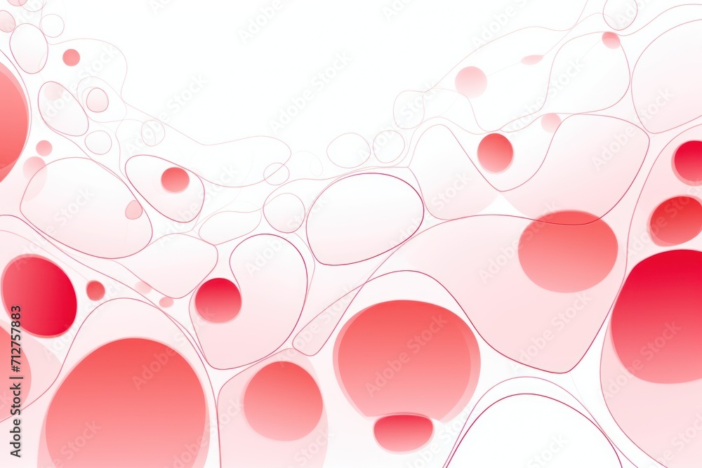 2D pattern white and light ruby bubble pattern simple lines
