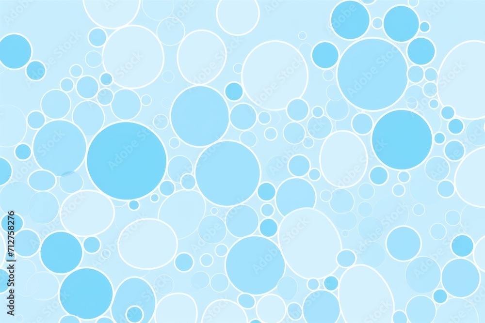 2D pattern white and light sky blue bubble pattern simple lines
