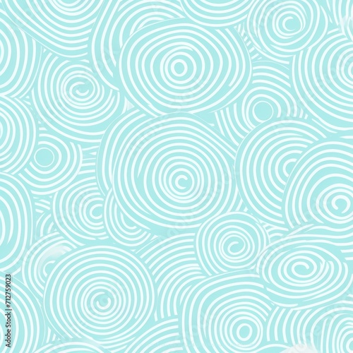 2D pattern white and light turquoise bubble pattern 
