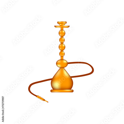 Hookah icon on white.