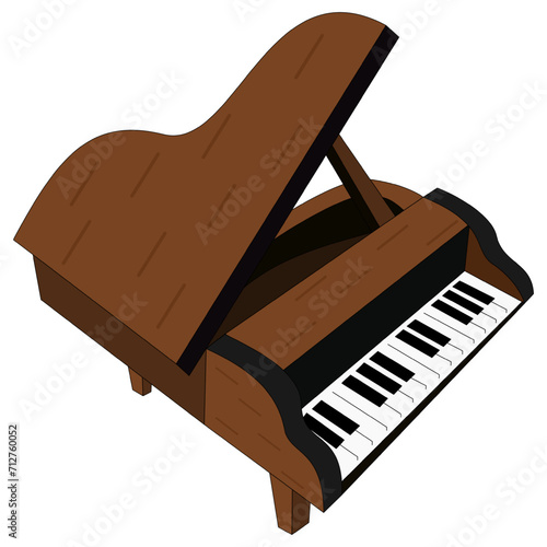 Icon - miniature of a brown wooden piano