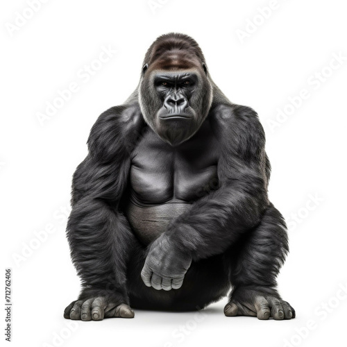 Wallpaper Mural Gorilla isolated on white background Torontodigital.ca