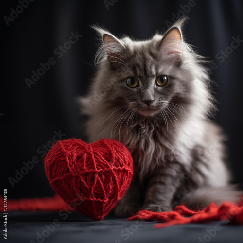 kitten with heart © Asad
