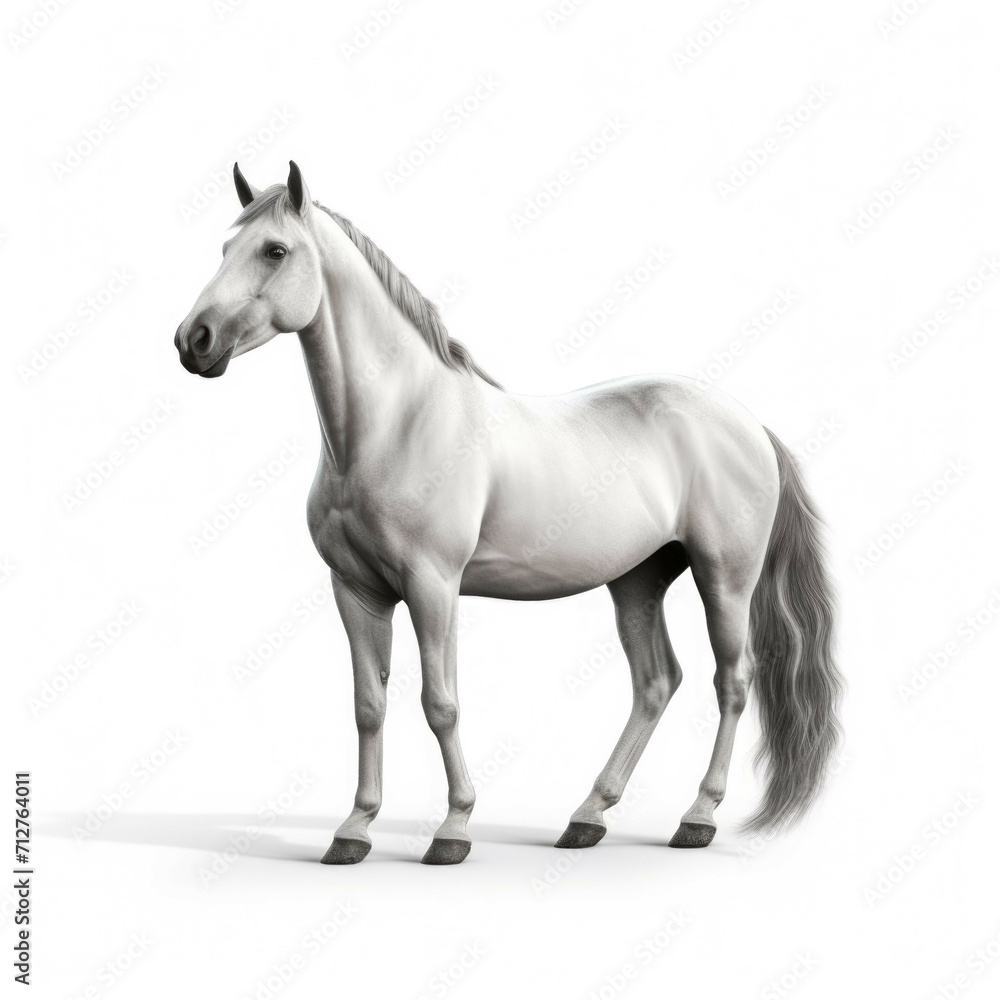 Horse isolated on white background Horse isolated on white background
