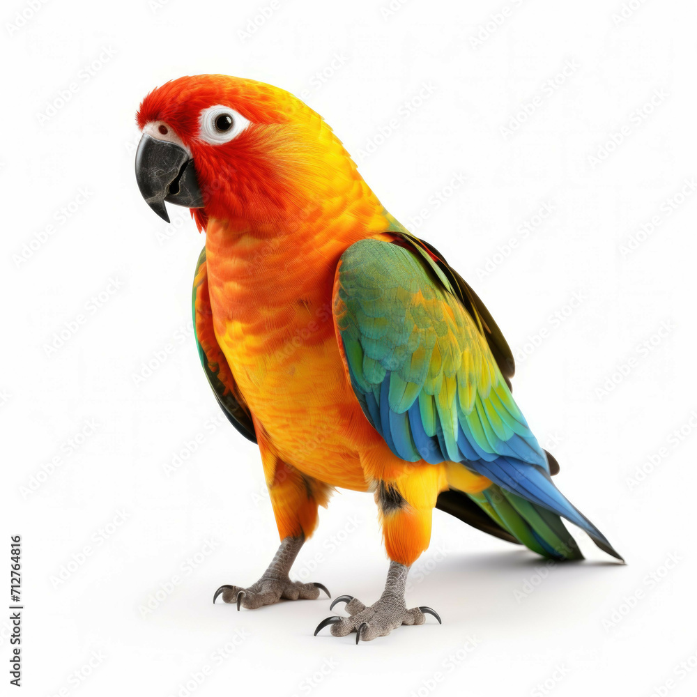 Obraz premium Parrot isolated on white background