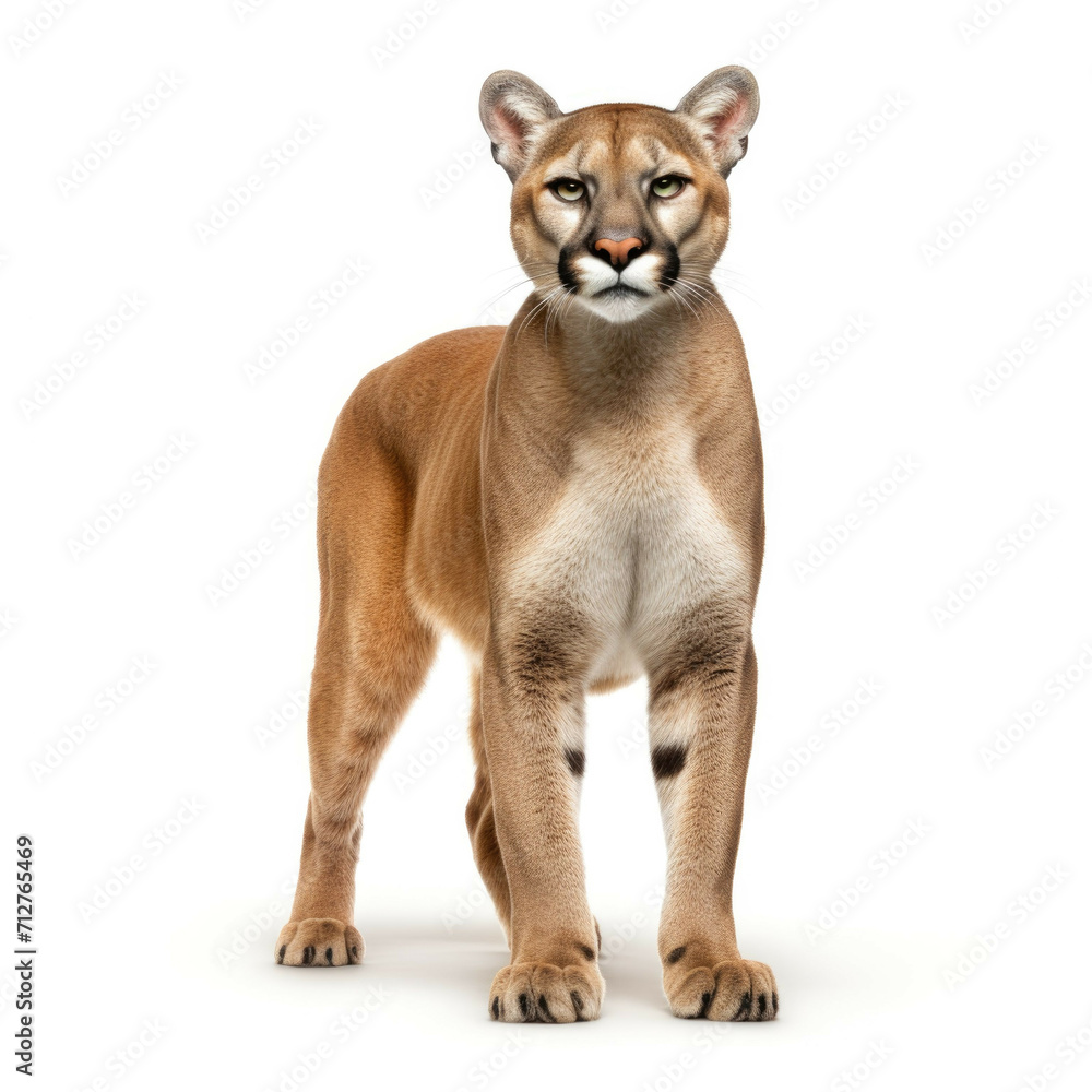Obraz premium Cougar isolated on white background