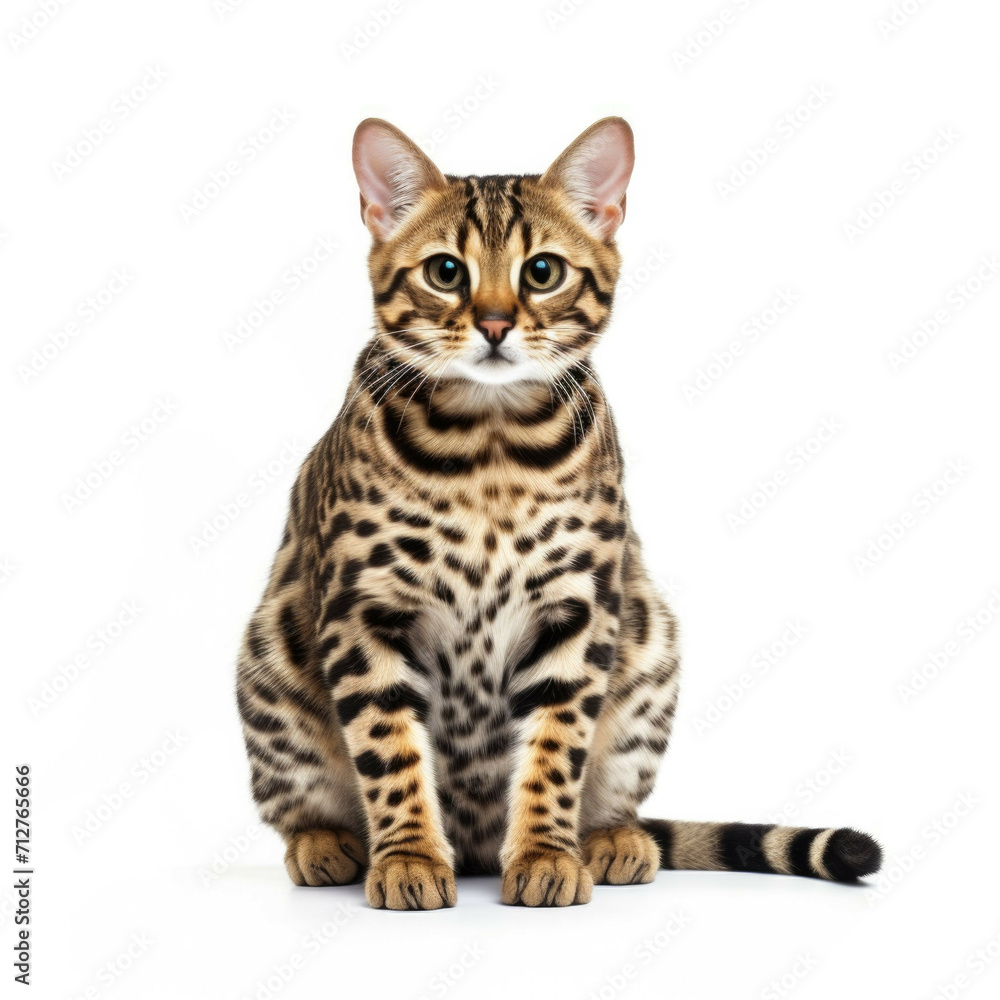 Leopard cat isolated on white background Leopard cat isolated on white background