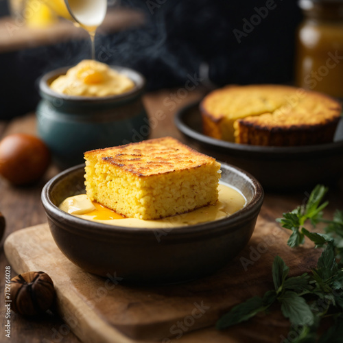 Grilled Cornbread with Honey Butter