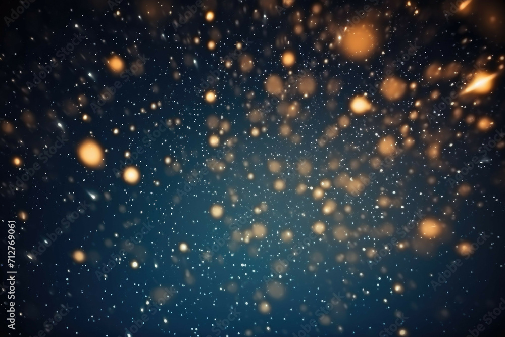 A long exposure shot of a star field, with the stars twinkling in the night sky