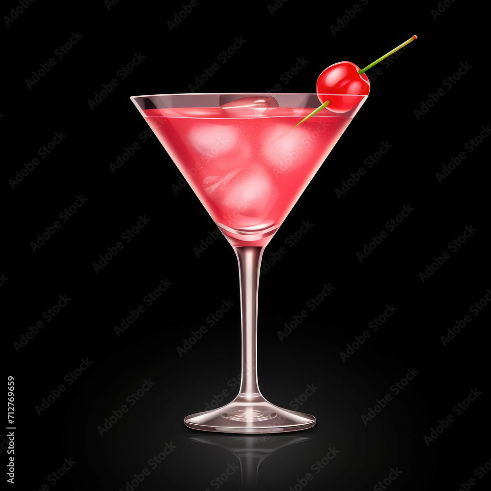 Cosmopolitan Cocktail, isolated on white background Cosmopolitan Cocktail, isolated on white background