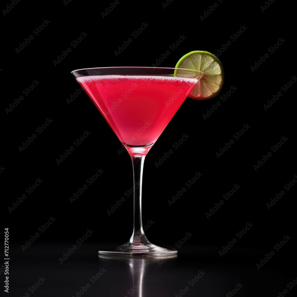 Cosmo Lite Cocktail, isolated on white background