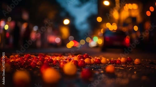 Red and yellow bokeh