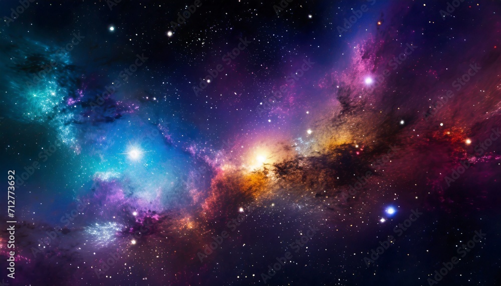 Naklejka premium beautiful space nebula color background