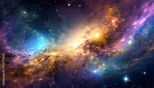 beautiful space nebula color background