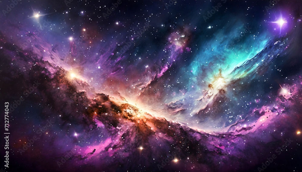 Obraz premium beautiful space nebula color background