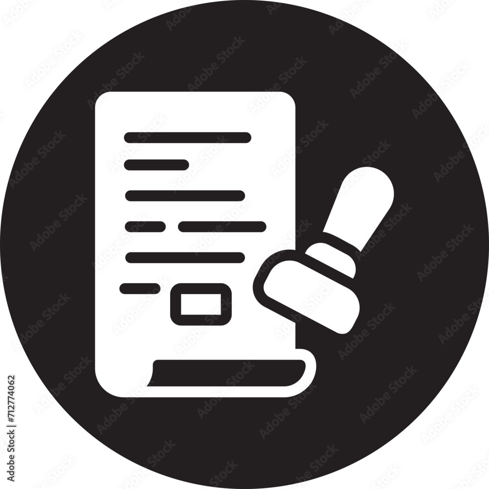 seal certificate glyph icon seal certificate glyph icon
