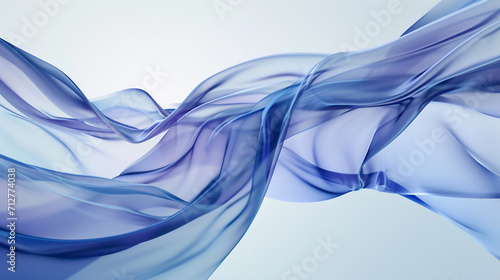 Colorful fabric backgrounds. Silk fabric texture luxurious background. Purple and blue floaty fabric on white backgrounds. Trend colors and fabrics of 2024. The most preferred fabrics. 
