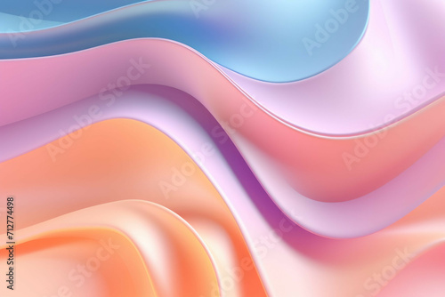 A mix of pastel colors and smooth curves