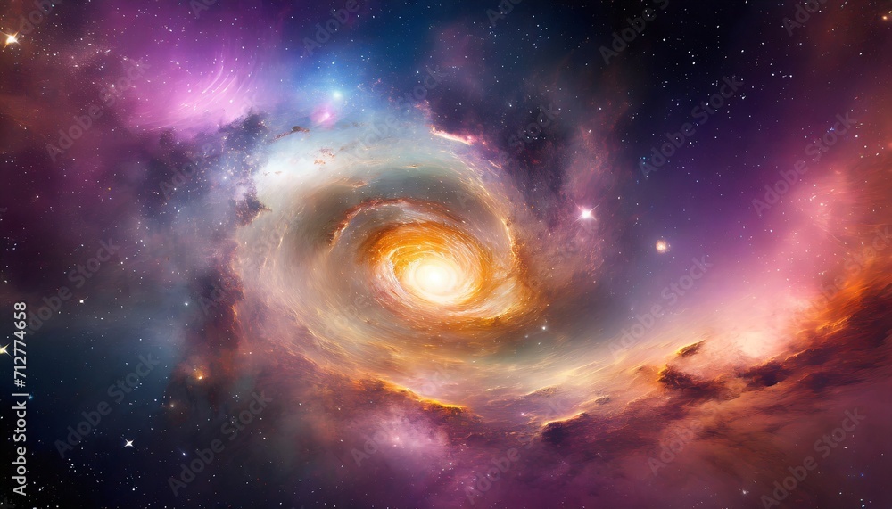 beautiful spiral nebula color background