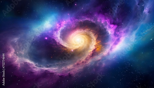 beautiful spiral nebula color background