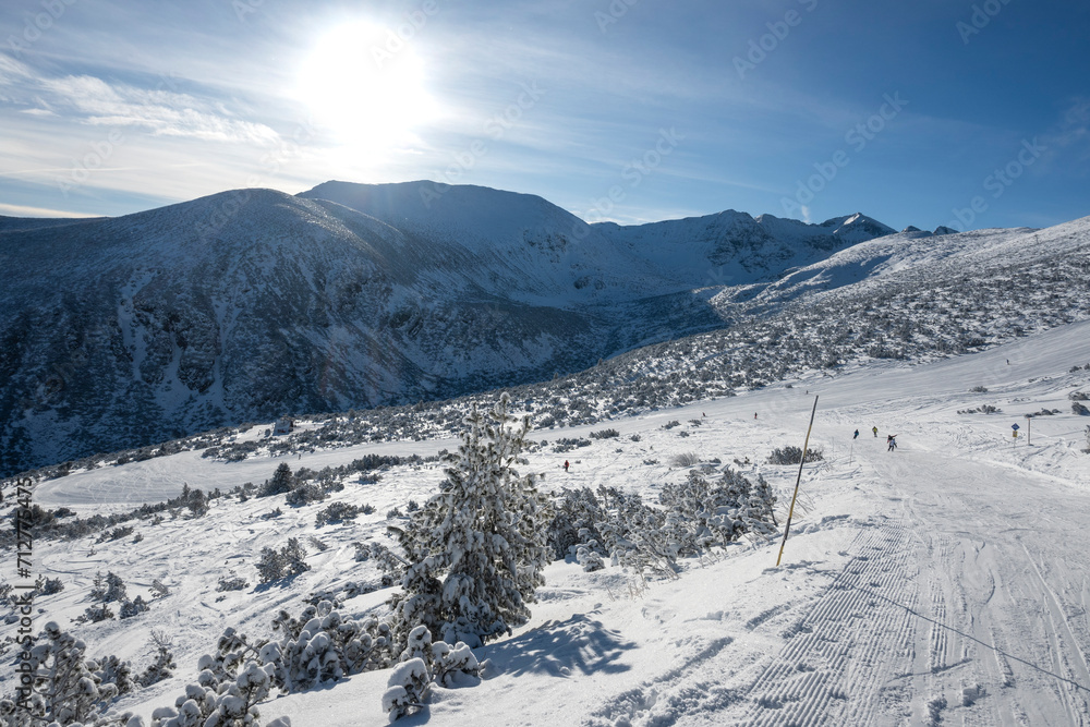 Winter view of Rila mountain near Musala peak, Bulgaria Winter view of Rila mountain near Musala peak, Bulgaria