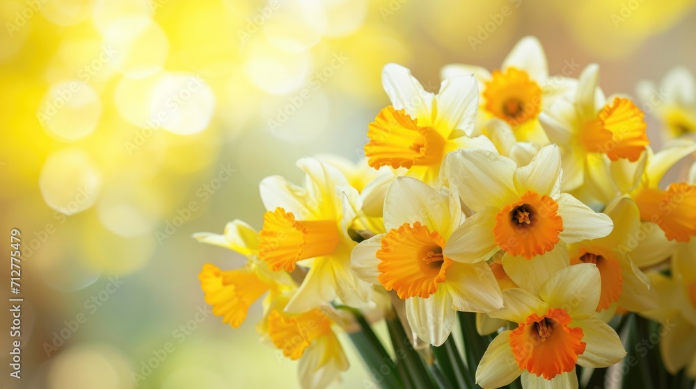 daffodils, creating a cheerful and sunny floral background generative ai daffodils, creating a cheerful and sunny floral background generative ai