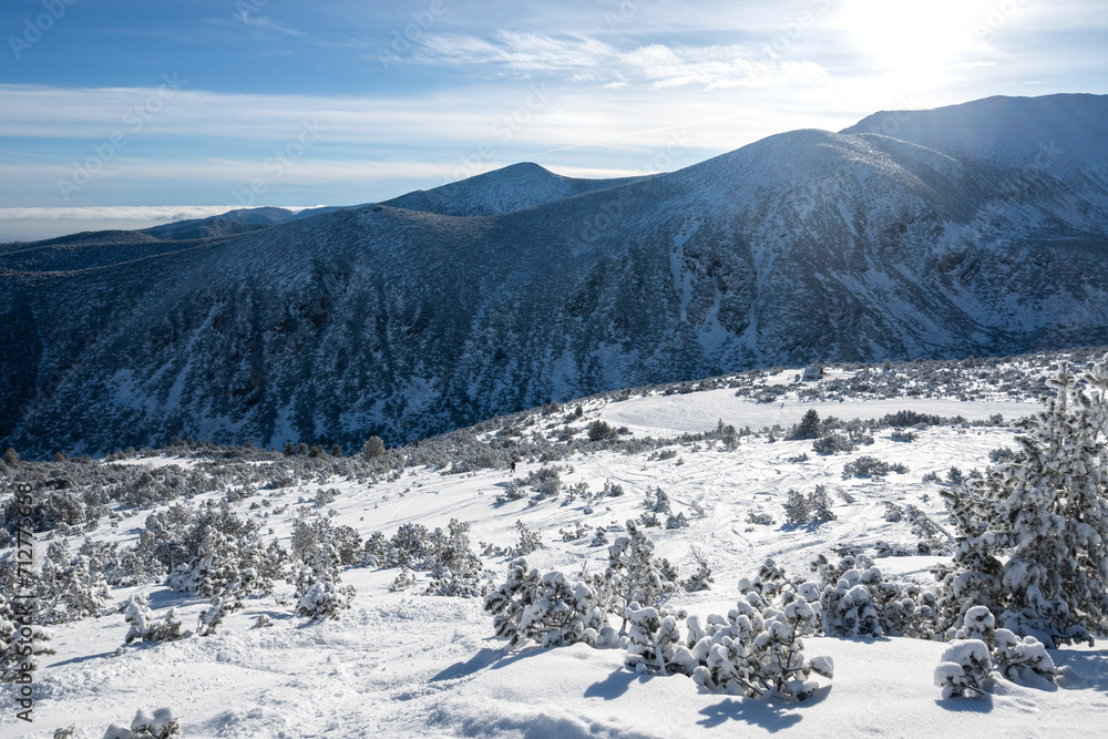 Winter view of Rila mountain near Musala peak, Bulgaria Winter view of Rila mountain near Musala peak, Bulgaria