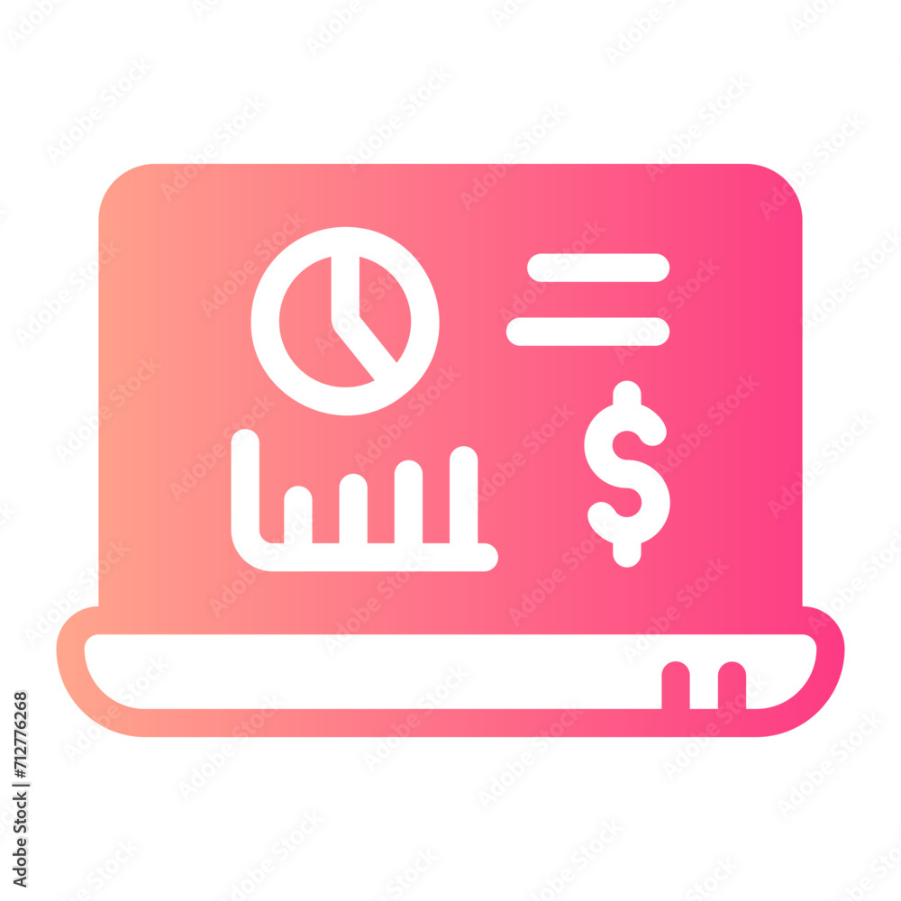 accounting system gradient icon accounting system gradient icon