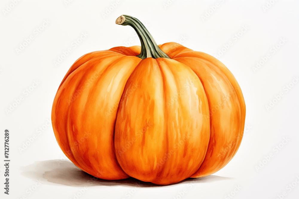 Obraz premium watercolor pumpkin isolated on white