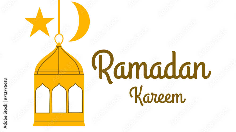 Vector illustration Ramadan Kareem background with lantern. Celebrate banner. Vector illustration 