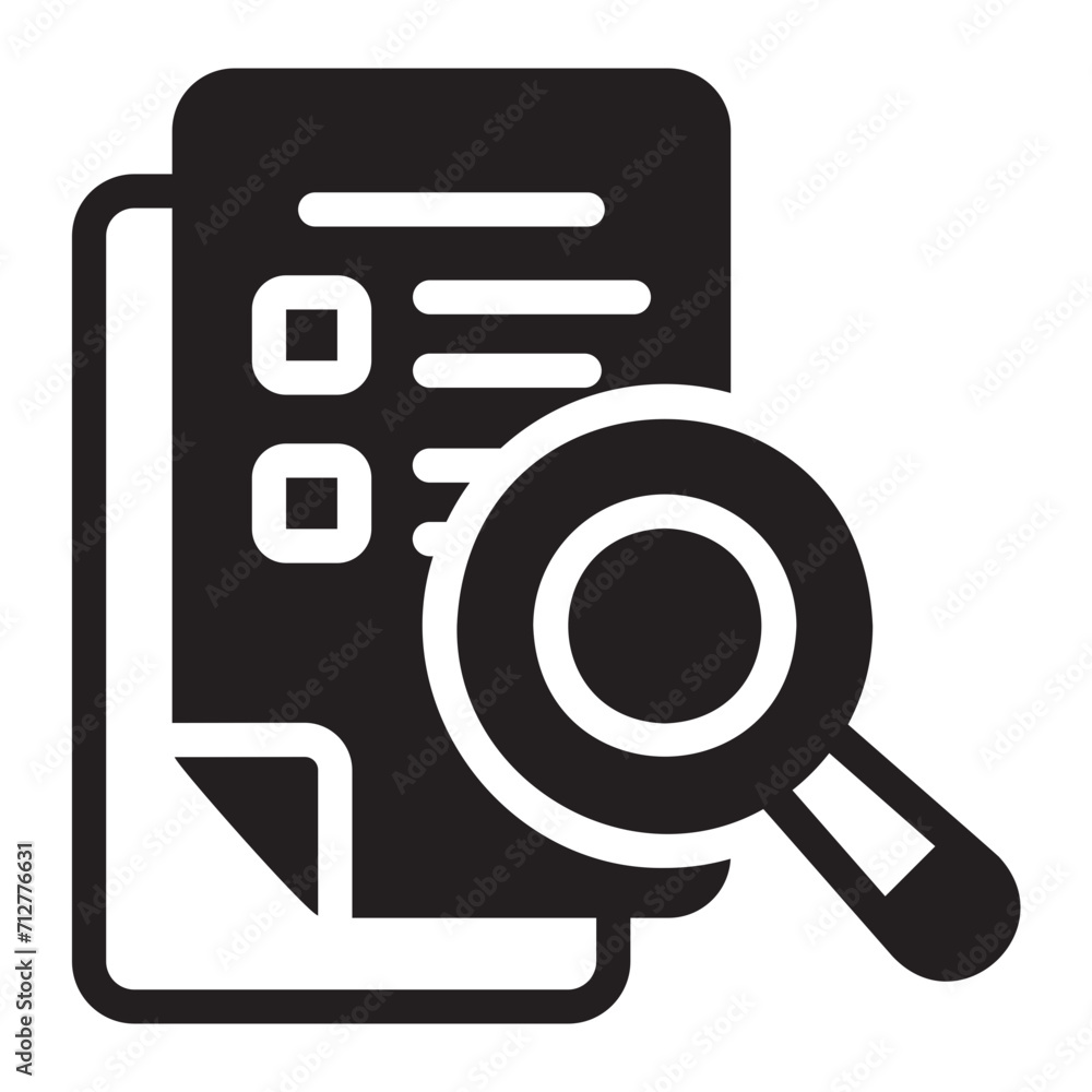 evaluating glyph icon evaluating glyph icon