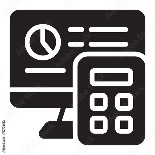 bookkeeping glyph icon