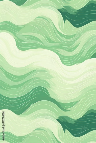 Green wavy 70s halftone pattern, batik, pastel